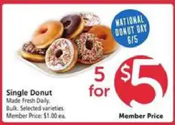 Safeway Single Donut offer