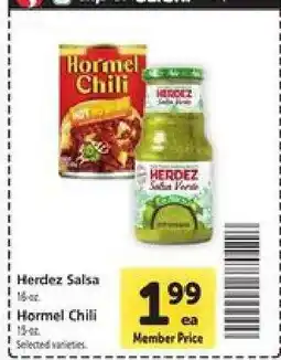 Safeway Herdez Salsa / Hormel Chili offer