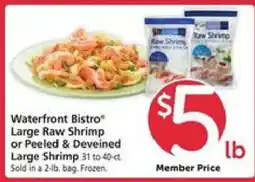 Safeway Waterfront Bistro Large Raw Shrimp offer