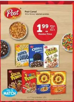 Safeway Post Cereal offer
