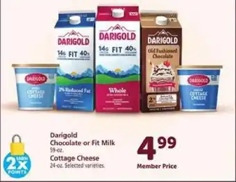 Safeway Darigold Chocolate or Fit Milk, Cottage Cheese offer