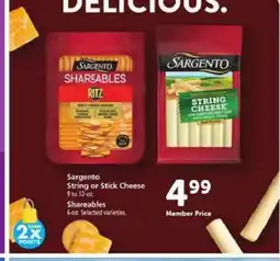 Safeway Sargento String or Stick Cheese offer