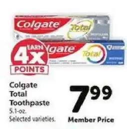 Safeway Colgate Total Toothpaste offer