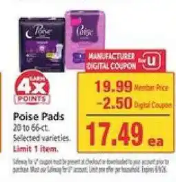 Safeway Poise Pads offer