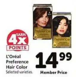 Safeway L'Oréal Preference Hair Color offer