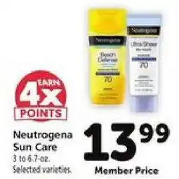 Safeway Neutrogena Sun Care offer