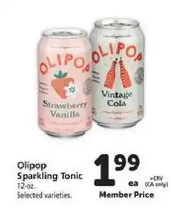 Safeway Olipop Sparkling Tonic offer