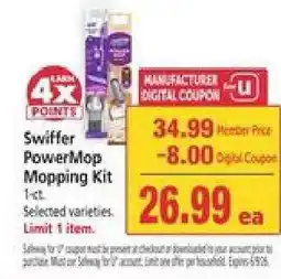 Safeway Swiffer PowerMop Mopping Kit offer