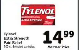 Safeway Tylenol Extra Strength Pain Relief offer