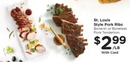 Kroger St. Louis Style Pork Ribs offer