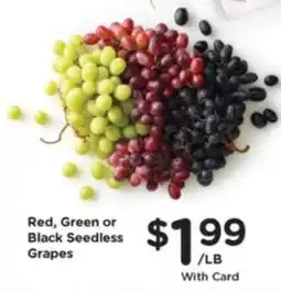 Kroger Red, Green or Black Seedless Grapes offer