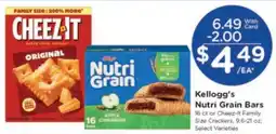 Kroger Kellogg's Nutri-Grain Bars offer
