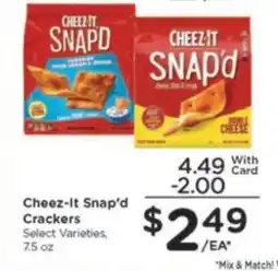 Kroger Cheez-it Snap'd Crackers offer