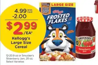 Kroger Kellogg's Large Size Cereal offer