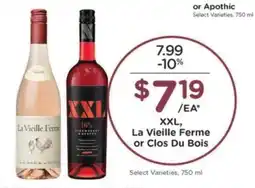 Kroger XXL, La Vieille Ferme or Clos Du Bois offer