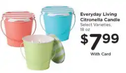 Kroger Everyday Living Citronella Candle offer