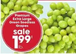 Giant Eagle Premium Extra Large Green Seedless Grapes offer