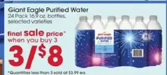 Giant Eagle Giant Eagle Purified Water offer