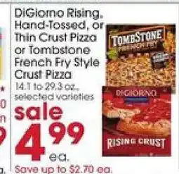 Giant Eagle DiGiorno or Tombstone Pizza offer