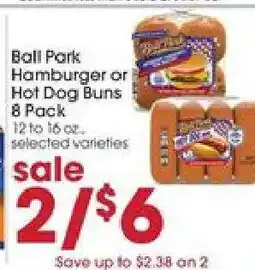 Giant Eagle Ball Park Hamburger Or Hot Dog Buns offer