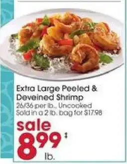 Giant Eagle Extra Large Peeled & Deveined Shrimp offer