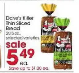 Giant Eagle Dave's Killer Thin-Sliced Bread offer