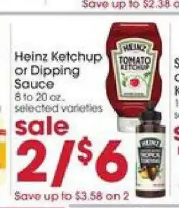 Giant Eagle Heinz Ketchup or Dipping Sauce offer