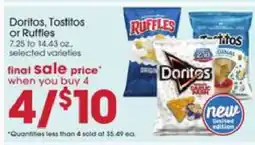 Giant Eagle Doritos, Tostitos or Ruffles offer