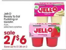 Giant Eagle Jell-O Ready To Eat Pudding or Gelatin offer