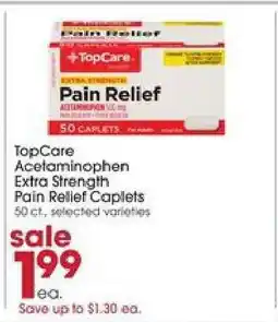 Giant Eagle TopCare Acetaminophen Extra Strength Pain Relief Caplets offer