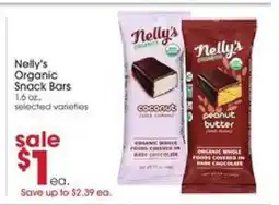 Giant Eagle Nelly's Organic Snack Bars offer