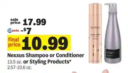 Meijer Nexxus Shampoo or Conditioner or Styling Products offer