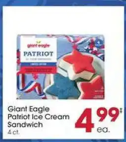 Giant Eagle Giant Eagle Patriot Ice Cream Sandwich offer
