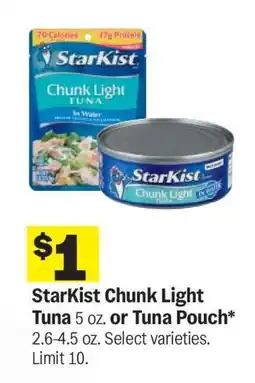 Meijer Starkist Chunk Light Tuna offer