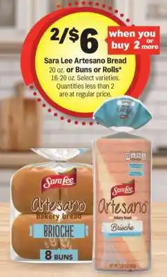 Meijer Sara Lee Artesano Bread offer