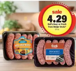 Meijer Bell's Beer or Fresh from Meijer Brats offer