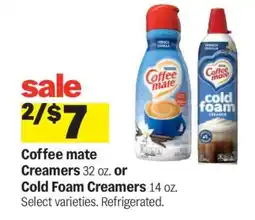 Meijer Coffee mate Creamers or Cold Foam Creamers offer