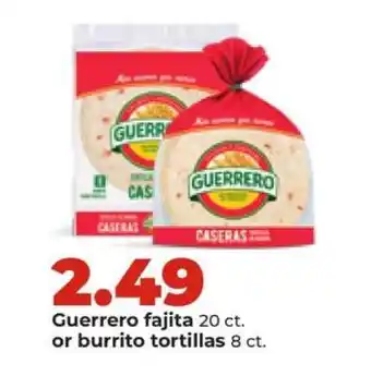 Hy-Vee Guerrero fajita or burrito tortillas offer