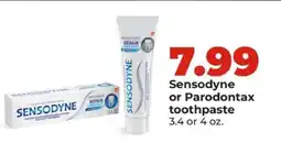 Hy-Vee Sensodyne or parodontax Toothpaste offer