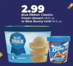 Hy-Vee Blue Ribbon Classics frozen dessert or Blue Bunny twist offer