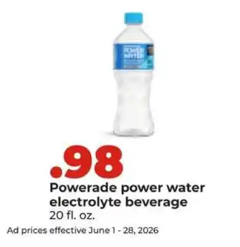 Hy-Vee Powerade power water electrolyte beverage offer