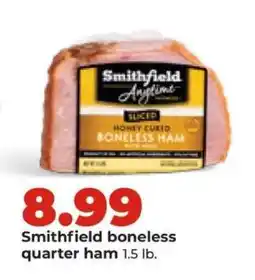Hy-Vee Smithfield Boneless Quarter Ham offer