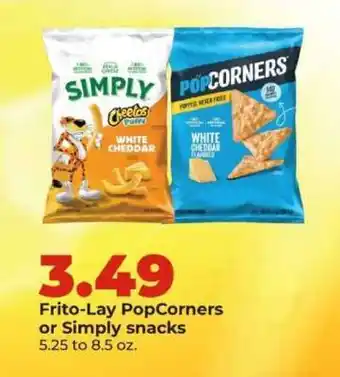 Hy-Vee Frito-Lay PopCorners or Simply snacks offer