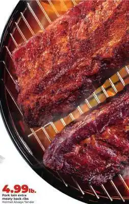 Hy-Vee Pork loin extra meaty back ribs offer