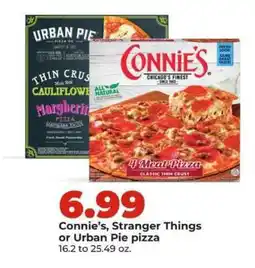 Hy-Vee Connie's, Stranger Things or Urban Pie pizza offer