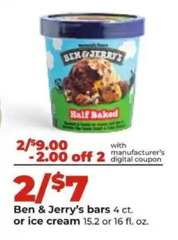 Hy-Vee Ben & Jerry’s bars or ice cream offer