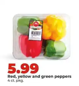 Hy-Vee Red, yellow and green peppers offer