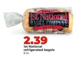 Hy-Vee 1st National refrigerated bagels offer