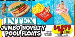 Ollie's INTEX JUMBO NOVELTY POOL FLOATS offer
