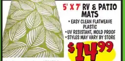 Ollie's 5' X 7' RV & PATIO MATS offer